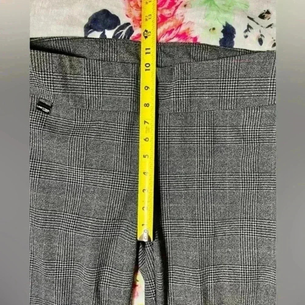 Lisette L Gray/Blk Pull On Ankle Pant w/metallic trim Women's Size 10 - Picture 6 of 8
